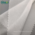 100% polyester fabric woven fusible and circular knitted interlining stretch interlining with double dot pa coating for garments